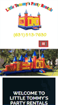 Mobile Screenshot of littletommyspartyrentals.com