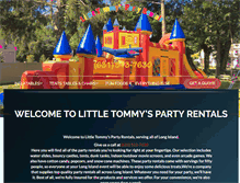 Tablet Screenshot of littletommyspartyrentals.com